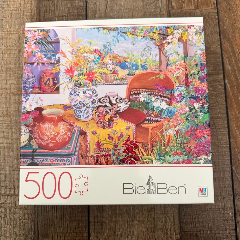 Big Ben 500-Piece Colorful Patio Garden Puzzle